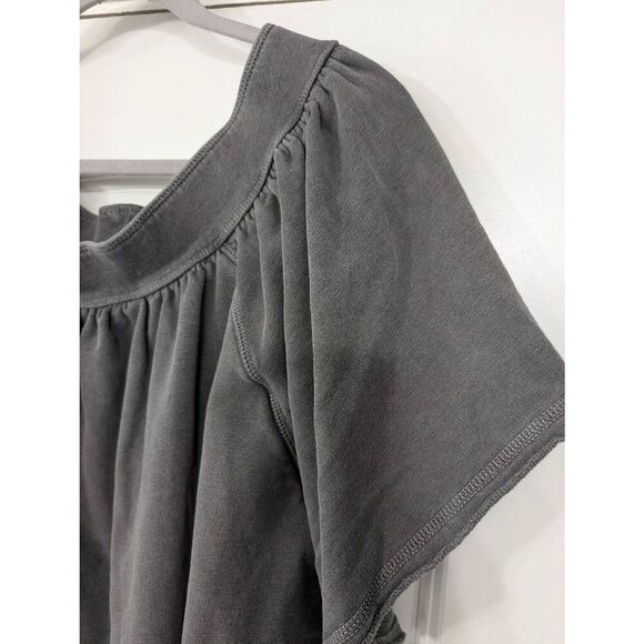 Free People Kiss Me Sweatshirt women's small gray‎ off shoulder festival - Picture 4 of 10